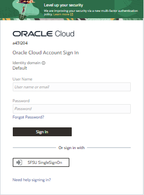 Oracle Single Sign On