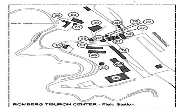 map of SF State Romberg Tiburon Center - Field Station